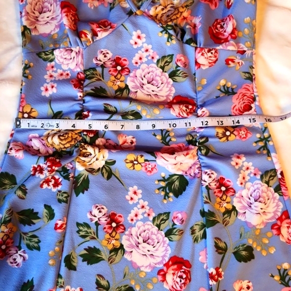 Shein Size Large,  Summer Women's Floral Colorful Sun Deep V-Neck Dress - Picture 5 of 7